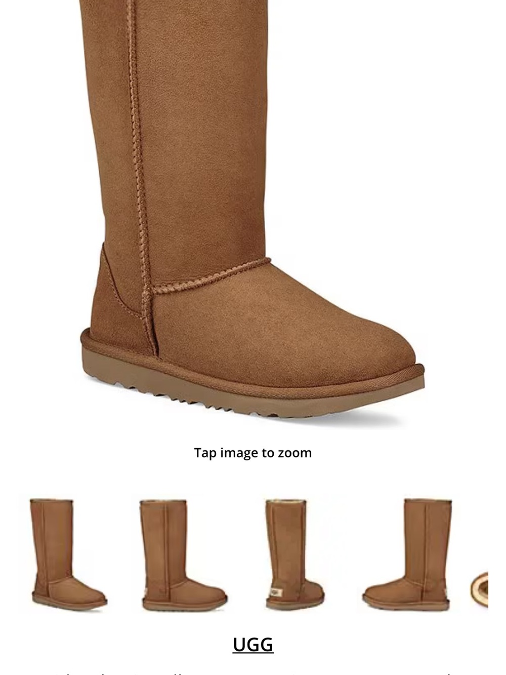 UGG Kids Tall Suede Winter Boots - Chestnut Brown